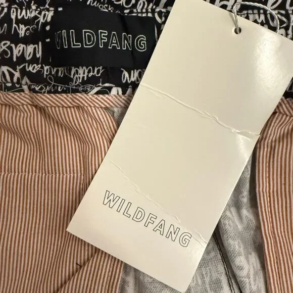 WILDFANG "Essential" Drawstring Black And White Graphic Pants, NWT! Size XL - Picture 4 of 8